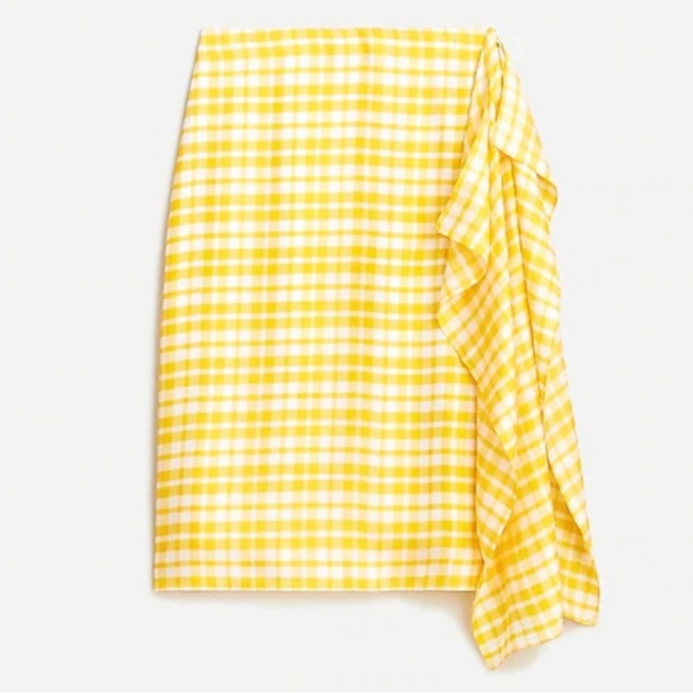 Ruffle skirt in silk twill